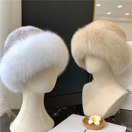 Chapeau de créateur bonnet/casquettes de crâne pour femmes, chapeau en vraie fourrure de vison tricoté, chapeau melon, chapeau haut-de-forme, bonnet avec bord en fourrure, nouveau 2024