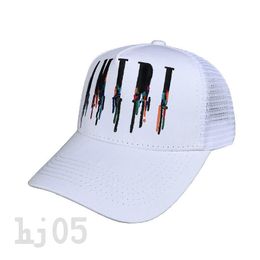 Chapeau de designer respirant derrière la casquette de baseball en maille coton matériel hiphop broderie impression casquette lettre multi couleurs unisexe mode chapeau de luxe PJ032 C23