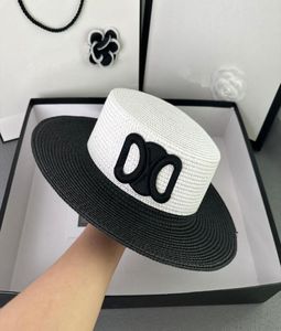 Designer Hat Cap Men Women Hoeden Caps Straw Hat Mode Luxe pet Brim Sun Hats Black White Colors8675109
