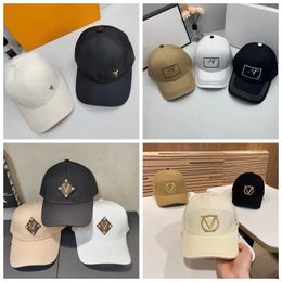 Sombrero de diseñador gorras sombreros ajustados gorra de béisbol para hombres mujeres letra V casqueta bordada Gorras de lujo para mujer chapeau verano sombrero de cubo de alta calidad