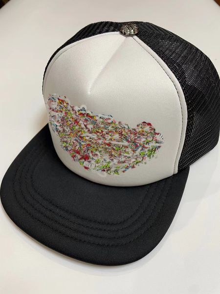 Chapeau de créateur chapeau incurvé vague visière décontractée motif fleuri noir dames chapeau maille casquette de baseball Hip Hop chapeau snapbacks