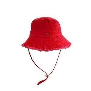 Chapeau de créateur pour hommes chapeaux de seau d'été couleur unie le bob tendance bord de mer toile douce respirante résistant au soleil loisirs décontracté femmes casquette de créateur simple hj027