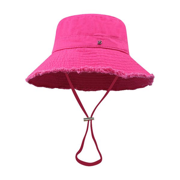 Chapeau de designer pour hommes femmes chapeaux de seau de mode couleur unie le bob tendance bord de mer toile douce respirant loisirs femmes casquette de designer cordon réglable hg143