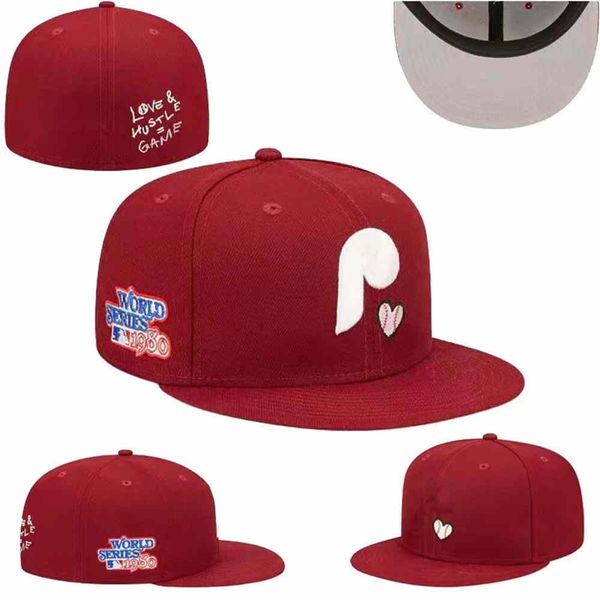 Sombrero de diseñador Béisbol para hombre Sombreros ajustados Clásico Color negro Hip Hop Chicago Deporte Diseño cerrado completo Gorras gorra de béisbol Chapeau Stitch Heart Hustle Flowers cap W-13