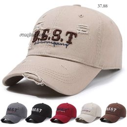 Chapeau de designer New American Duck Tongue Femme Broky brodered Men's Usef Out Face Small Sunshade Soft Top Baseball Hat