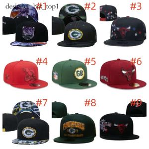 Designer Hat Snapbacks hoeden Logo -borduurwerkvoetbal Baskball Alle teams Letter Gesloten Mesh Flex Beanies Fisherman Flat Hat Hip Hop Sport Hockey Snapback Cap 6904