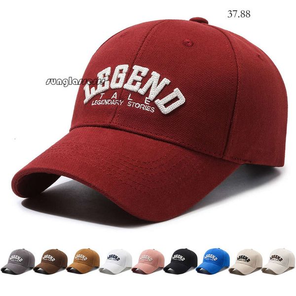 Diseñador Hat Spring y Autumn Nuevo versión coreana Carta bordada béisbol de béisbol de béisbol para hombres versátiles versátiles de pato de aleros curvo para la cara de mujeres, espectáculo de gorro pequeño