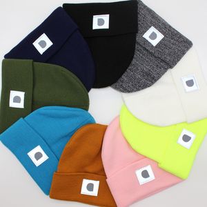 Sombreros de diseñador para hombre y mujer, gorros tejidos, gorros de otoño, gorros cálidos e informales, Color sólido