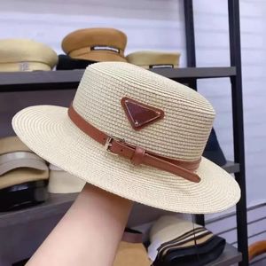 designer hoeden voor Dames Heren designer strohoed platte hoge hoed hoge kwaliteit heren en dames dezelfde driehoekige zonneklep
