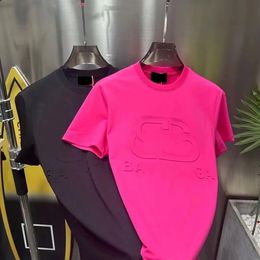 Diseñador Alta Costura Versión avanzada Camiseta para mujer Francia Ropa de moda C Letra Estampado gráfico Pareja Moda Algodón Cuello redondo