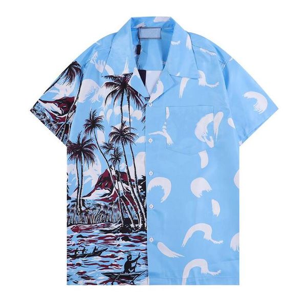 Designer Hawaii Chemises Beach Shorts Hommes Mode Arbre Imprimer Chemise Chemises Décontractées Hommes À Manches Courtes Pantalon Variété Robe Chemise Plus La Taille M-3XL