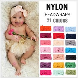 Diseñador Diadema Niñas Diademas Niños Moda Encantador Bowknot Elástico Headwear Nylon Bebé Accesorios para el cabello Niños Diadema de lujo Regalos