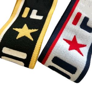 Designer bandeau élasticité douce lettre flexible F étoile tricot bandeaux HairHoop chapeaux accessoires pour cheveux sport Yoga ski