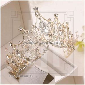 Coiffes de créateurs Pageant de la couronne de mariage roi reine du biadal tiara accessoires de cheveux chinois bijoux de mode