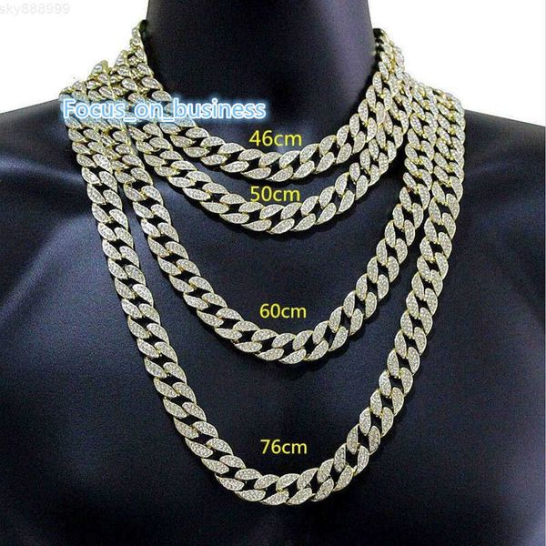 Collier coeur de créateur chaîne en argent doré bijoux de mode pour hommes Hip Hop luxe 18K Miami chaîne cubaine à maillons pour hommes et femmes collier plaqué anti-ternissement