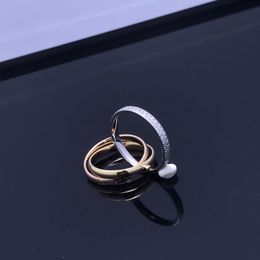 Designer harten Ring For Women Men Men Mode Letter Ring Bague Diamant unisex paar Chromees eenvoudige persoonlijkheidsfeestje bruiloftliefhebbers geschenkbetrokkenheid ringen sieraden