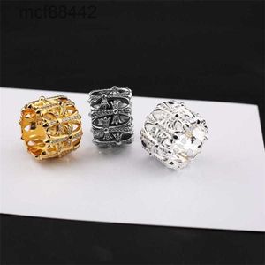 Designer harten Ring For Women Men Luxe klassieke chband mode unisex manchetpaar Chromees gouden sieraden cadeau 8mpd