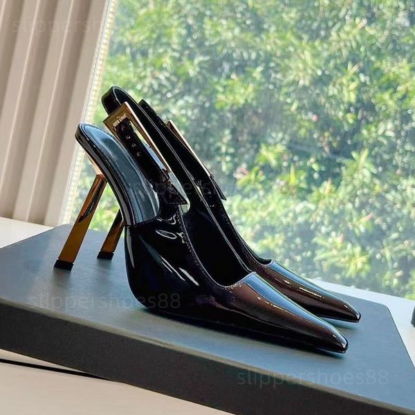 Chaussures à talons de créateur femme designer talons Slingback chaussures habillées chaussures de luxe à talons hauts 7 cm 9 cm talon aiguille escarpins en cuir sandales pompe à talon fermé