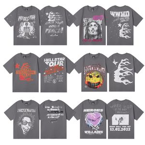 Hellstar heren t-shirt Mannen Plus Tees Rapper Wash Heavy Craft Unisex T-shirts met korte mouwen Tops High Street Retro Dames T-shirt designer kleding shorts Hell Star