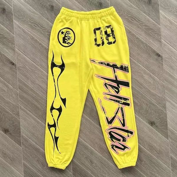 Diseñador Hellstar Rappe Hombres Mujeres Pantalones de chándal elásticos Summer Sportswear Set Hellstars Pants Hell Star Mens Joggers Shorts S XL Alta calidad