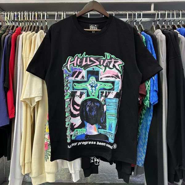 Designer Hellstar Shirt Mens T-shirts à manches courtes Tee Men Femmes de haute qualité Streetwear Hip Hop Fashion T-shirt Hell Star Helstar Short