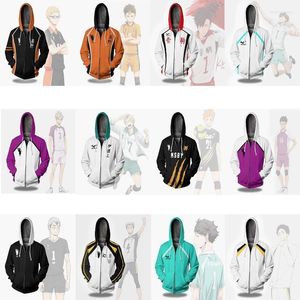 Designer Hellstar T-shirt Designer T-shirts Graphique Karasuno Nekoma Fukurodani Aoba Johsai Shiratorizawa Sweat à capuche Veste zippée Cosplay Haikiyu Hommes Wo T-shirt 456