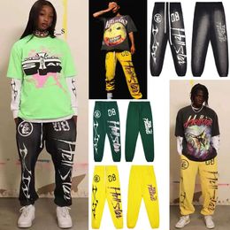 Diseñador Hellstar Vintage pantalones cargo Joggers Sweatcargo pantalones Cargos Graffiti Print Pantalón deportivo Jogger Pantalon Suelto Algodón Alto