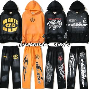 Designer Hellstart Hoodies Tracksuit Sport Suit Hoodie Hoodie Lange mouw broek PULLOLT STREET HIP HOP Print High Street Men Women 2024 Nieuw hoogwaardige sweatshirt