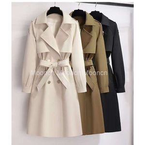 Ontwerper Hepburn Style 2023 Herfst/winter.Nieuwe zachte stijl Koreaanse high-end pak style wollen jas lange stijl