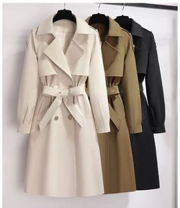 Ontwerper Hepburn stijl 2023 herfst/winter. Nieuwe zachte stijl Koreaanse high-end wollen jas in pakstijl, lange stijl