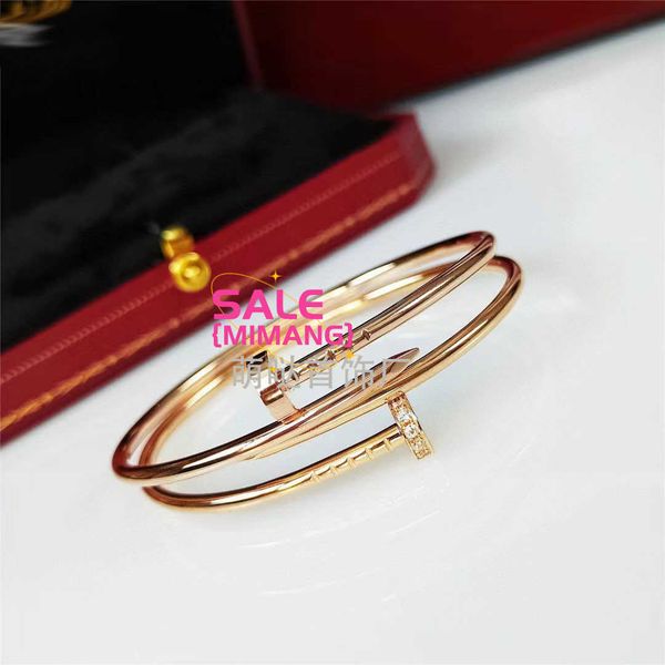 Designer haut de gamme Asian Gold Fine Edition Kajia Bracelet Mud Diamond Zircon Nail Anneau Luxur