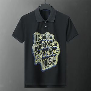 Ontwerper van hoge kwaliteit zwart-wit effen commercieel slim-fit revers POLO-shirt Aziatische maat M-XXXL