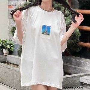 Designer Haut de gamme de qualité à la mode marque B famille lâche et confortable pur coton à manches courtes T-shirt polyvalent version coréenne neutre dessin animé haut NT6J