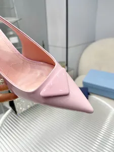 Designer High Heels Dress Shoes Sneakers Dames Luxe Glitter Stud Triple Pink Patent 7,5 cm Party Damesschoenen 34-41 Box