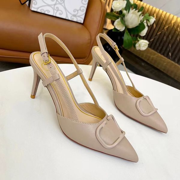 Sandales à talons hauts de styliste pour femme, chaussures de fête de mariage, de luxe, en cuir véritable, taille 35-43