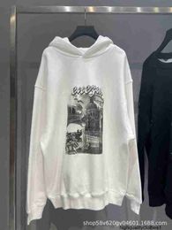 Designer de haute qualité b venice château sweat sweat à sweat à forte industrie lourde classique de Paris Cotton en vrac pour hommes et femmes OQMC