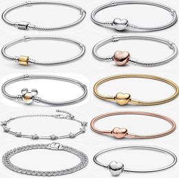 Designer hoogwaardige armbanden voor dames Kerstmis Nieuwjaar Vakantie Sieraden Mode luxe Cadeau DIY fit Pandoras Sparkling Bars Armbandenset met originele doos