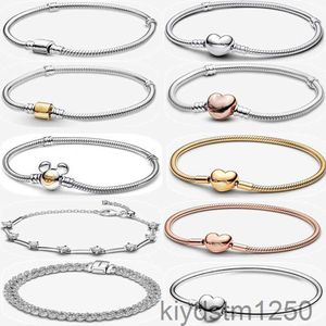 Diseñador Pulseras de alta calidad para mujeres Navidad Año Nuevo Joyería navideña Moda Regalo de lujo DIY Fit Pandoras Barras brillantes Conjunto de pulsera con caja original 74wd