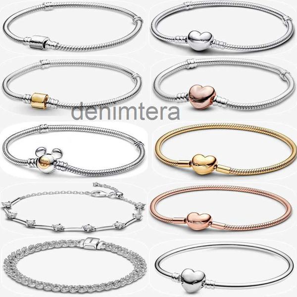 Bracelets de créateurs de haute qualité pour femmes Noël Nouvel An Bijoux de vacances Mode Cadeau de luxe DIY Fit Pandoras Sparkling Bars Bracelet Ensemble avec boîte d'origine 1KUV