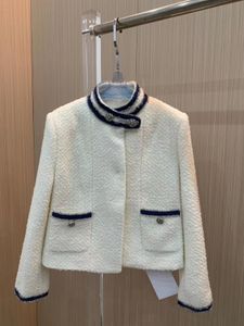 Designer Hoge kwaliteit Cashmere Cardigan Jacket Stijlvolle Crewneck Button Up Big Pockets Socialite Cardigan Jacket