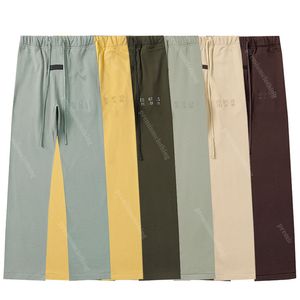 Pantalones casuales de moda de alta calidad de diseñador, pantalones de pierna ancha cálidos y rectos acolchados, pantalones de chándal de Hip Hop para hombre