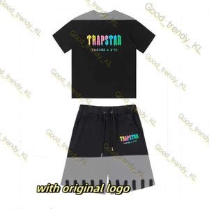 Designer hoogwaardige heren Trapstar T -shirt Set Letter Borduurde tracksuit Korte mouw pluche shorts Motion Current 578