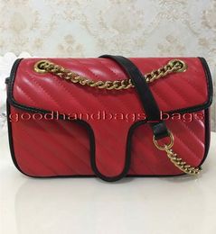 Venta caliente de calidad superior PU bolsos de mujer 26 cm mujeres correa de cadena de oro bolso de mano bolsos de hombro bolso cruzado bolso de mensajero femenino monedero 443497