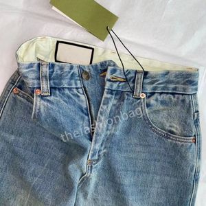 5a -Women's Jeans Designer Hoogwaardige label 2022 Dames jeans rechte been gewassen klassieke broek