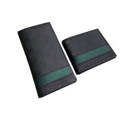 Portefeuille de styliste en cuir gaufré noir de haute qualité, Long sac à monnaie, sac à cartes