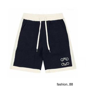 Ontwerper Hoge versie 24SS Luxe mode Luo Familie Early Spring Pair Fashion Couple Same geborduurde losse casual shorts EF0T