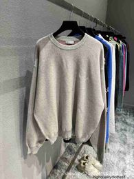 Designer High Version B Cola Jacquard Sweater con tejido fijo y costuras, el mismo suéter de la marca de moda de París, el mismo suéter