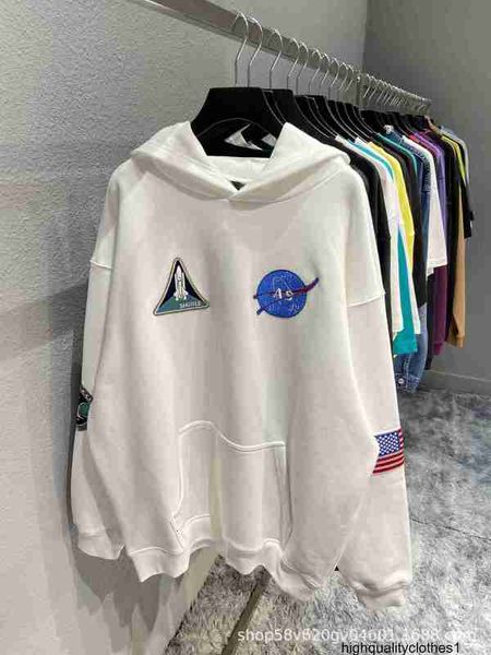 Designer High Version B NASA CO Branded Sweat à sweat en peluche Marque de mode Ins Paris Grand pull d'épaississement en vrac 5rnt