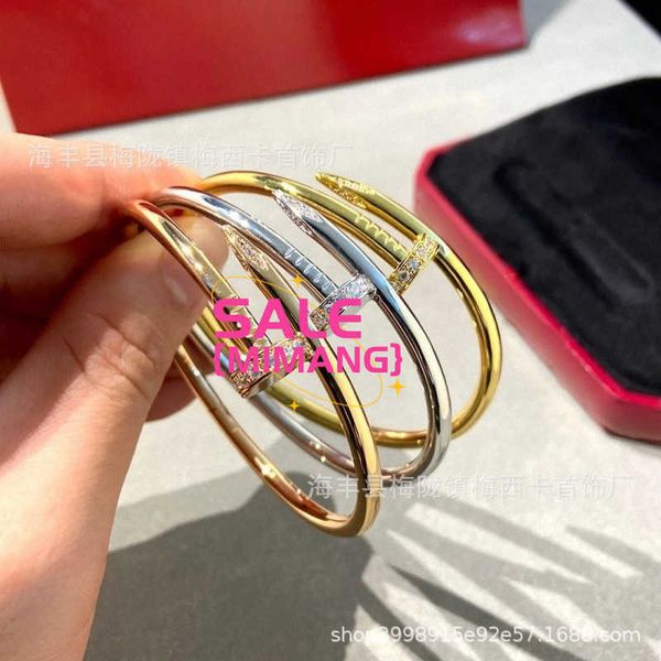 Diseñador Versión alta Kajia Pure Rose Gold Bracelet for Men and Women Wide Edition Fine Half Diamond Non Pareja 5OQT 38WS
