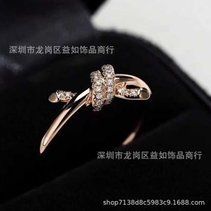 Diseñador High Versión V Anillo de giro de marca de oro para mujeres Juego de diamantes de diamantes de 18k Rose